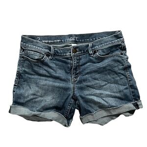 LOFT Medium Blue Denim Rolled Cuff Women's Shorts